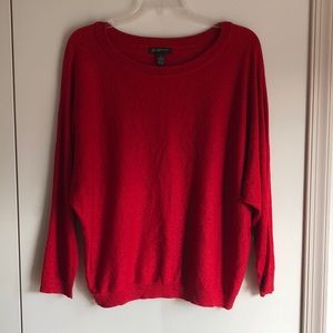 INC 1X Sparkling Red Sweater